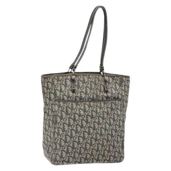 Christian Dior Trotter Canvas Tote Bag Navy Silver Auth 140546 - Picture 2 of 16